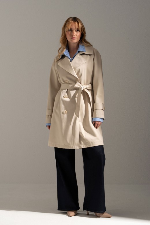 Cotton midi trench coat Cotton midi trench coat