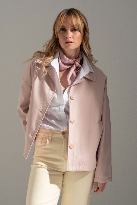 Short cotton trench jacket Short cotton trench jacket