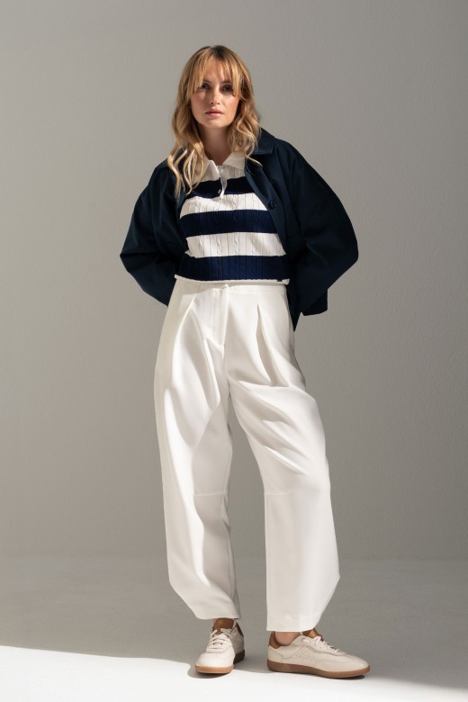 Short cotton trench jacket Short cotton trench jacket
