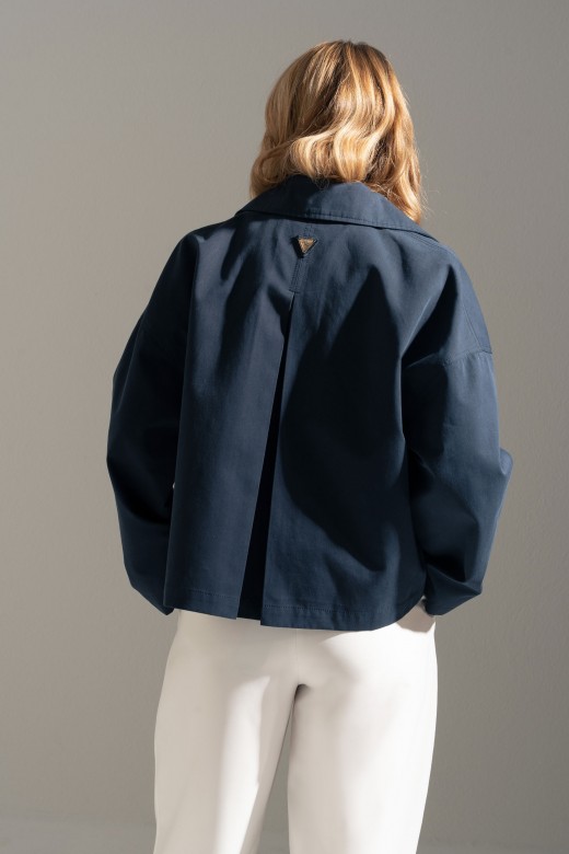 Short cotton trench jacket Short cotton trench jacket
