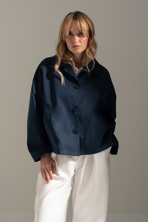 Short cotton trench jacket Short cotton trench jacket