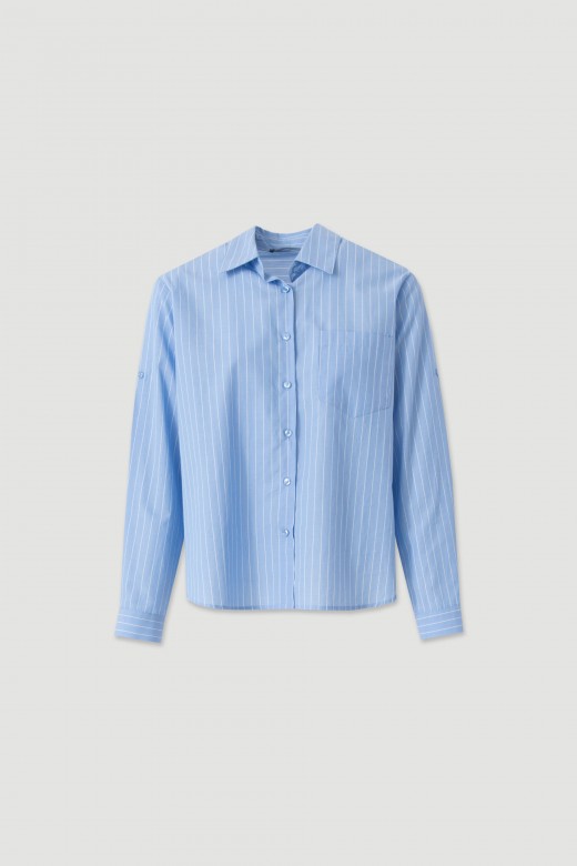 Striped shirt with front pocket 100% cotton Striped shirt with front pocket 100% cotton