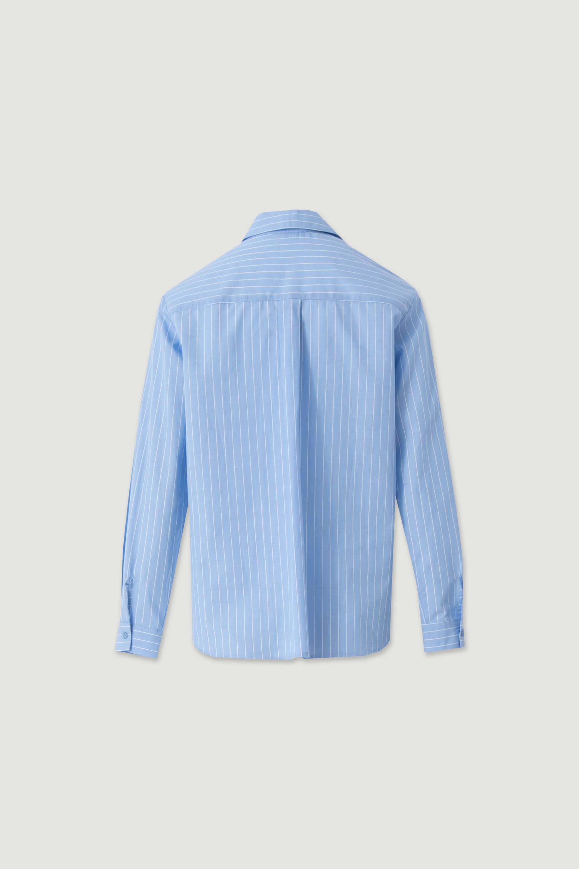 Striped shirt with front pocket 100% cotton