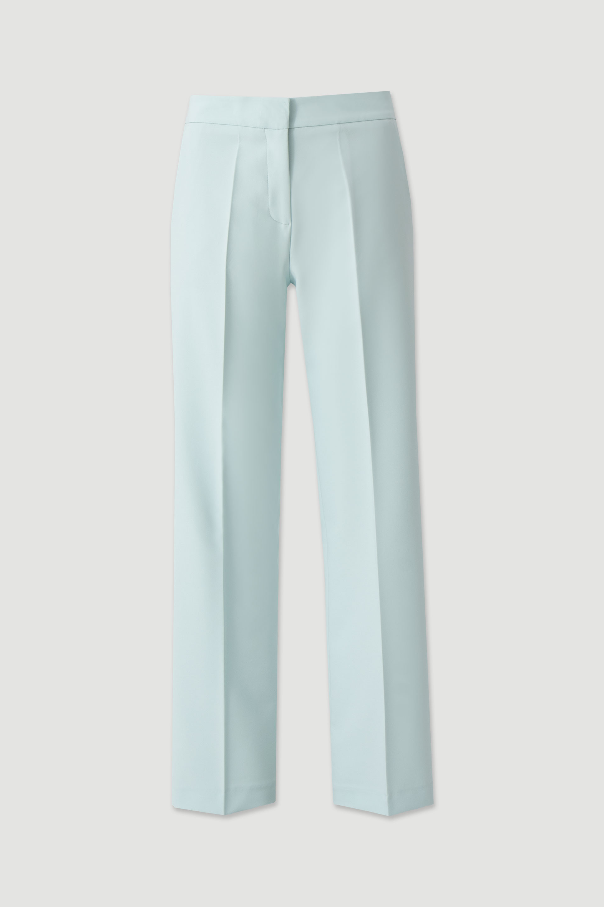 High-waisted straight trousers with customised elastic waistband
