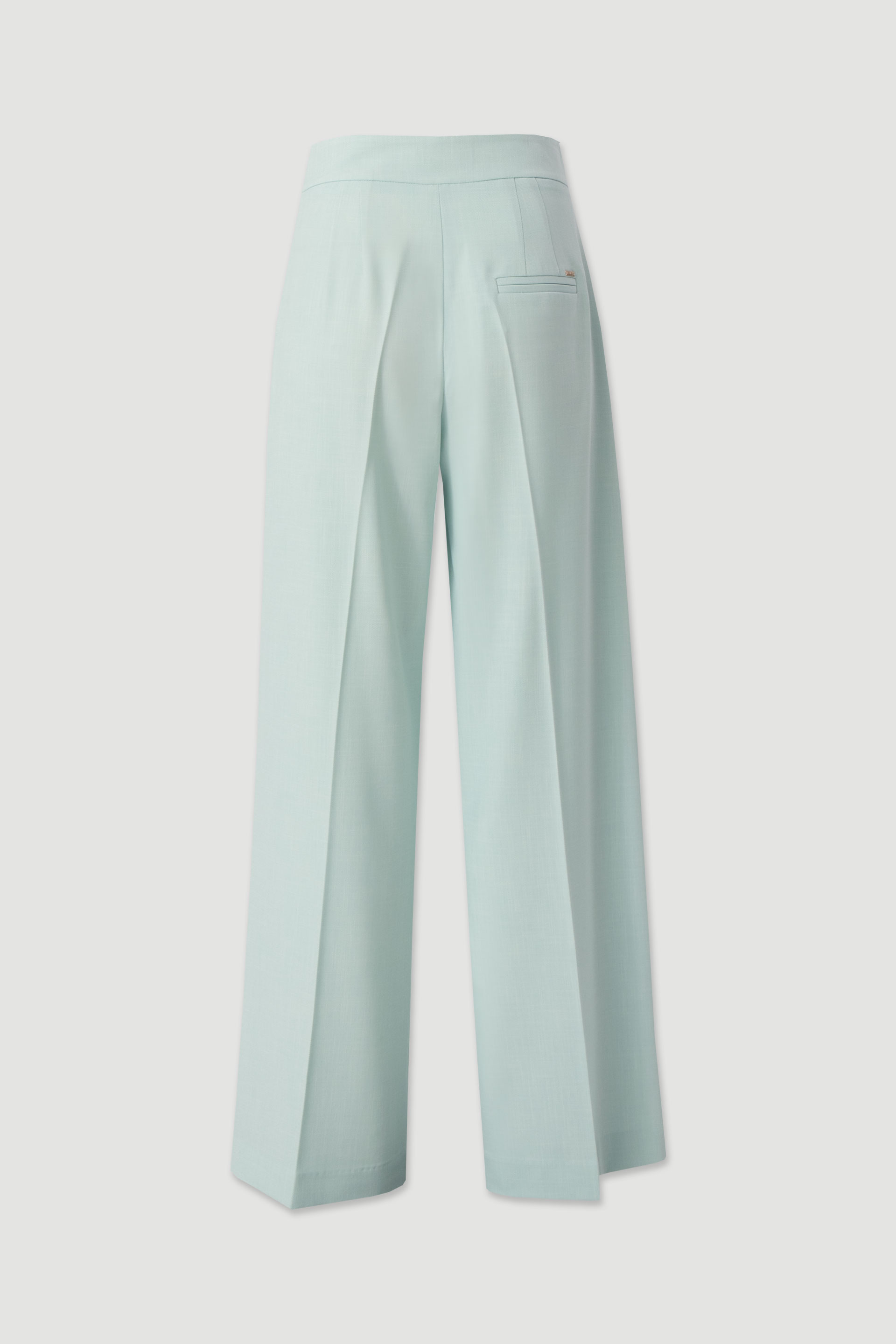 Wide-leg pleated trousers