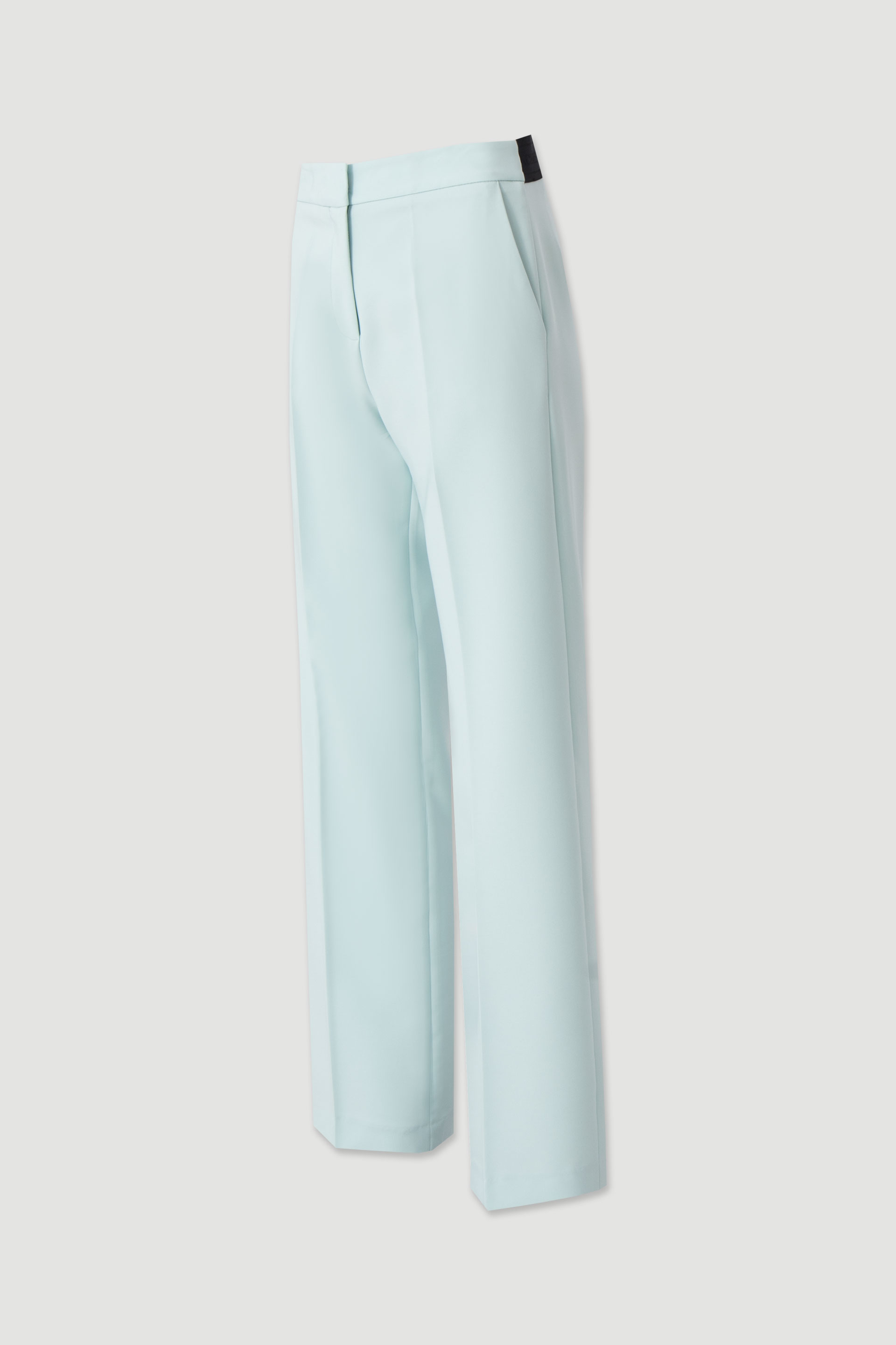 High-waisted straight trousers with customised elastic waistband