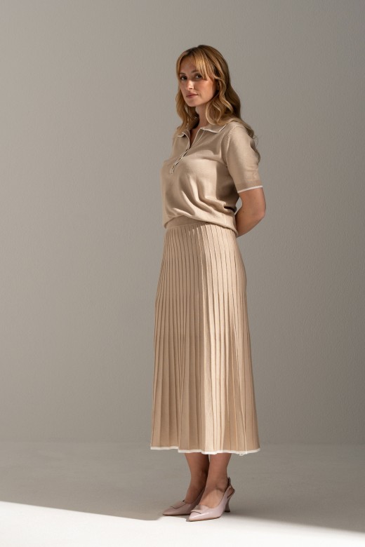 Pleated knit midi skirt Pleated knit midi skirt