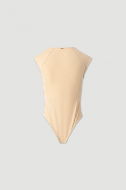Body sem mangas com decote redondo Body sem mangas com decote redondo