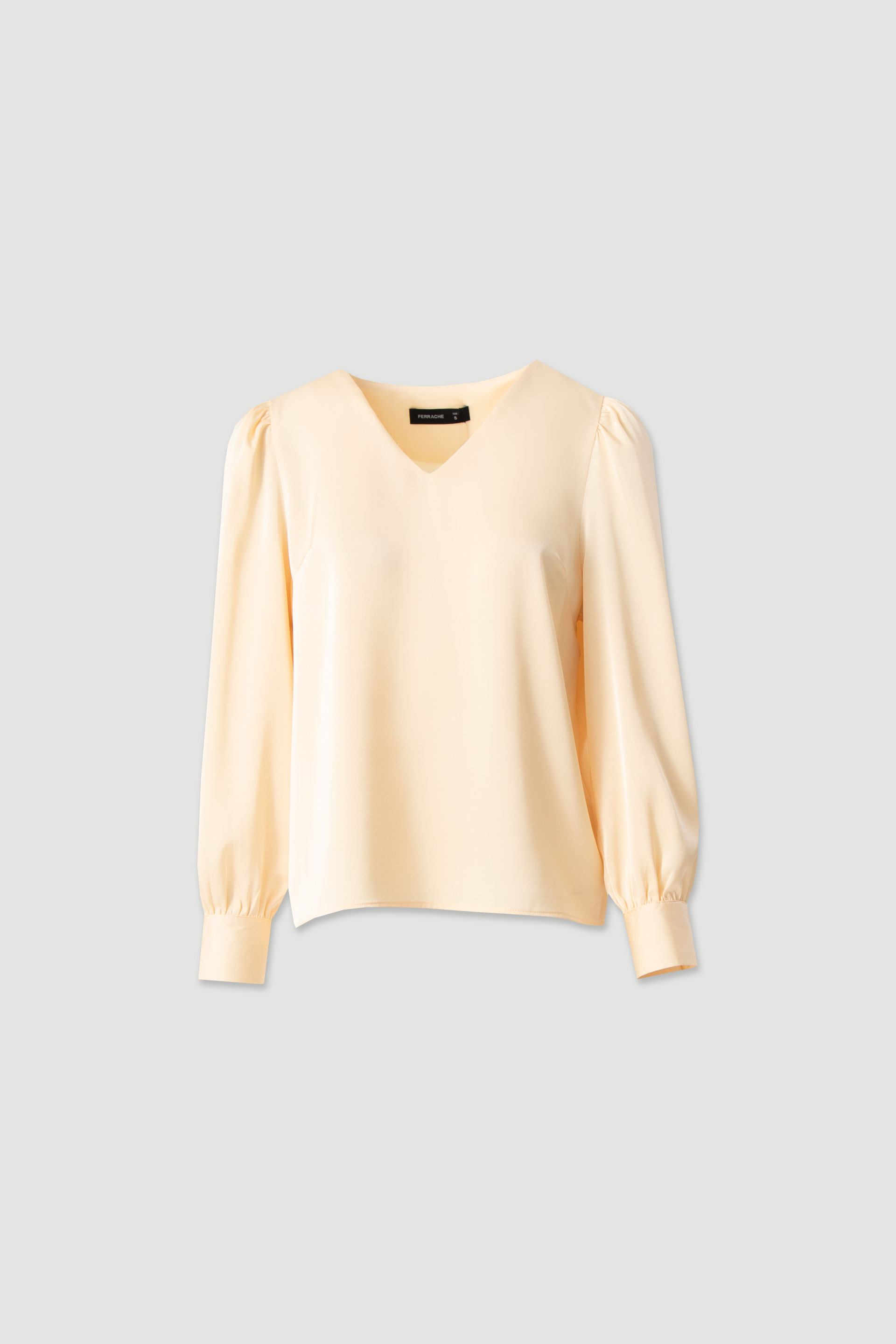 Satin tunic with v-neckline