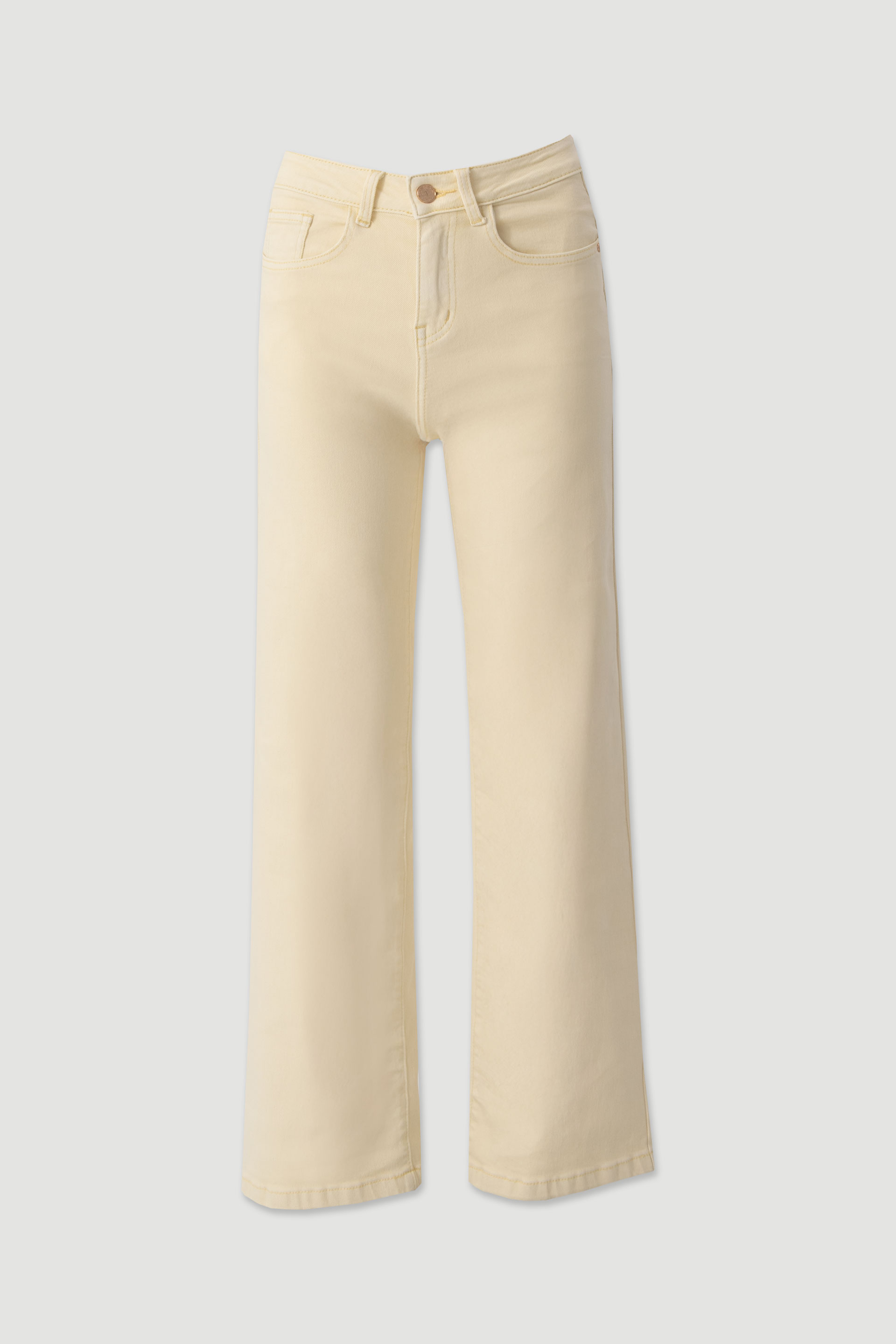 Straight-fit twill trousers