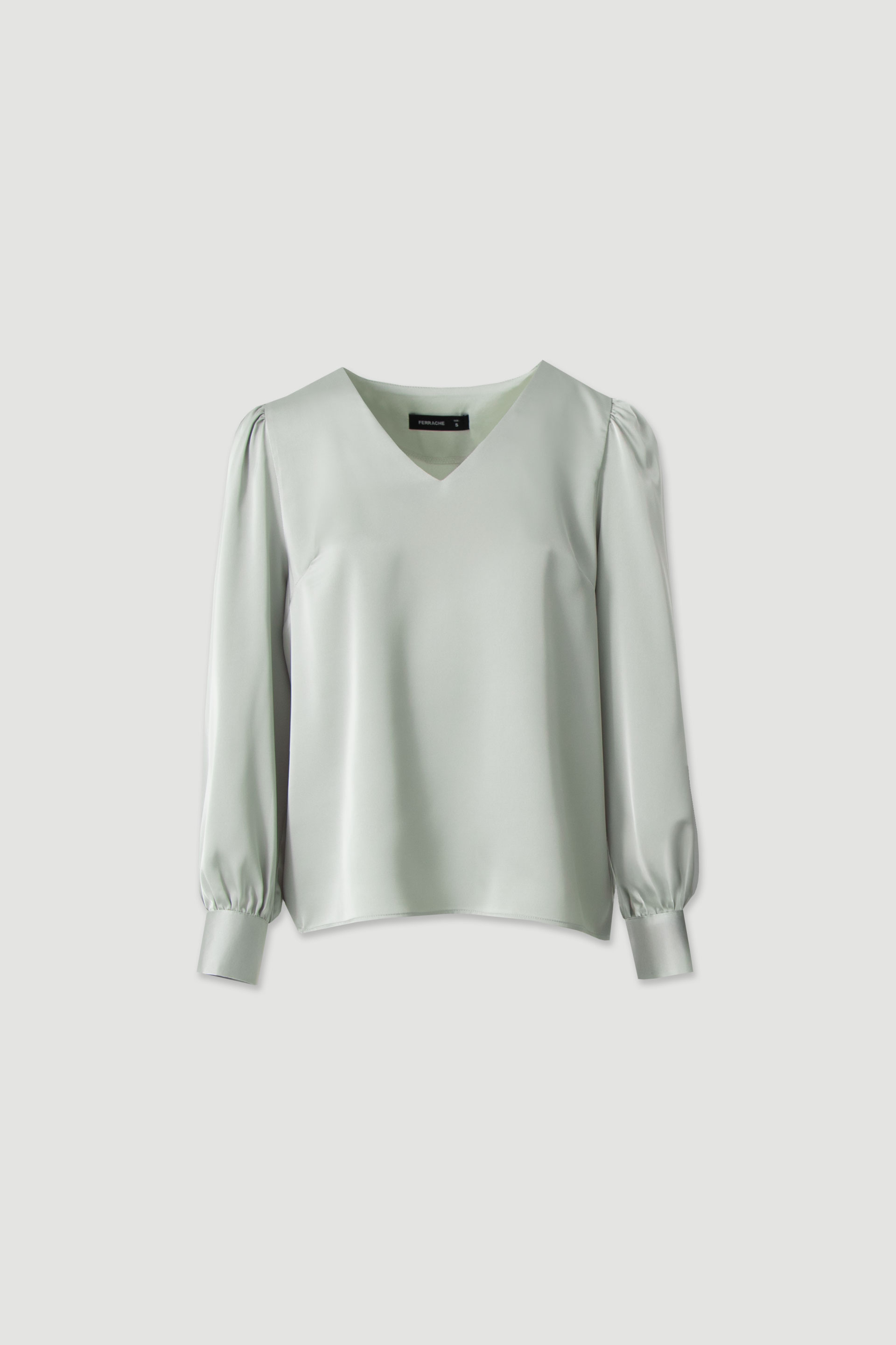 Satin tunic with v-neckline