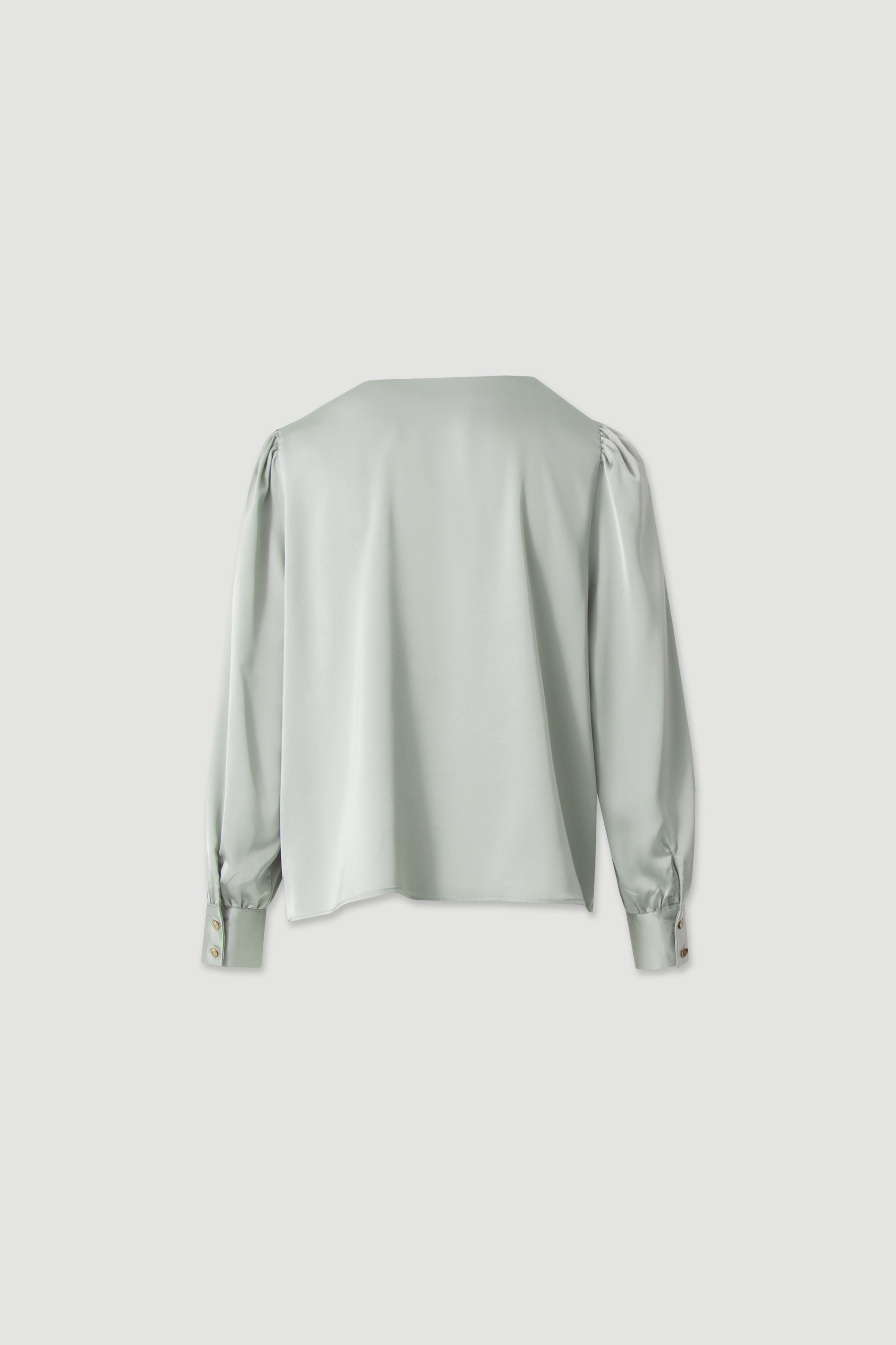 Satin tunic with v-neckline