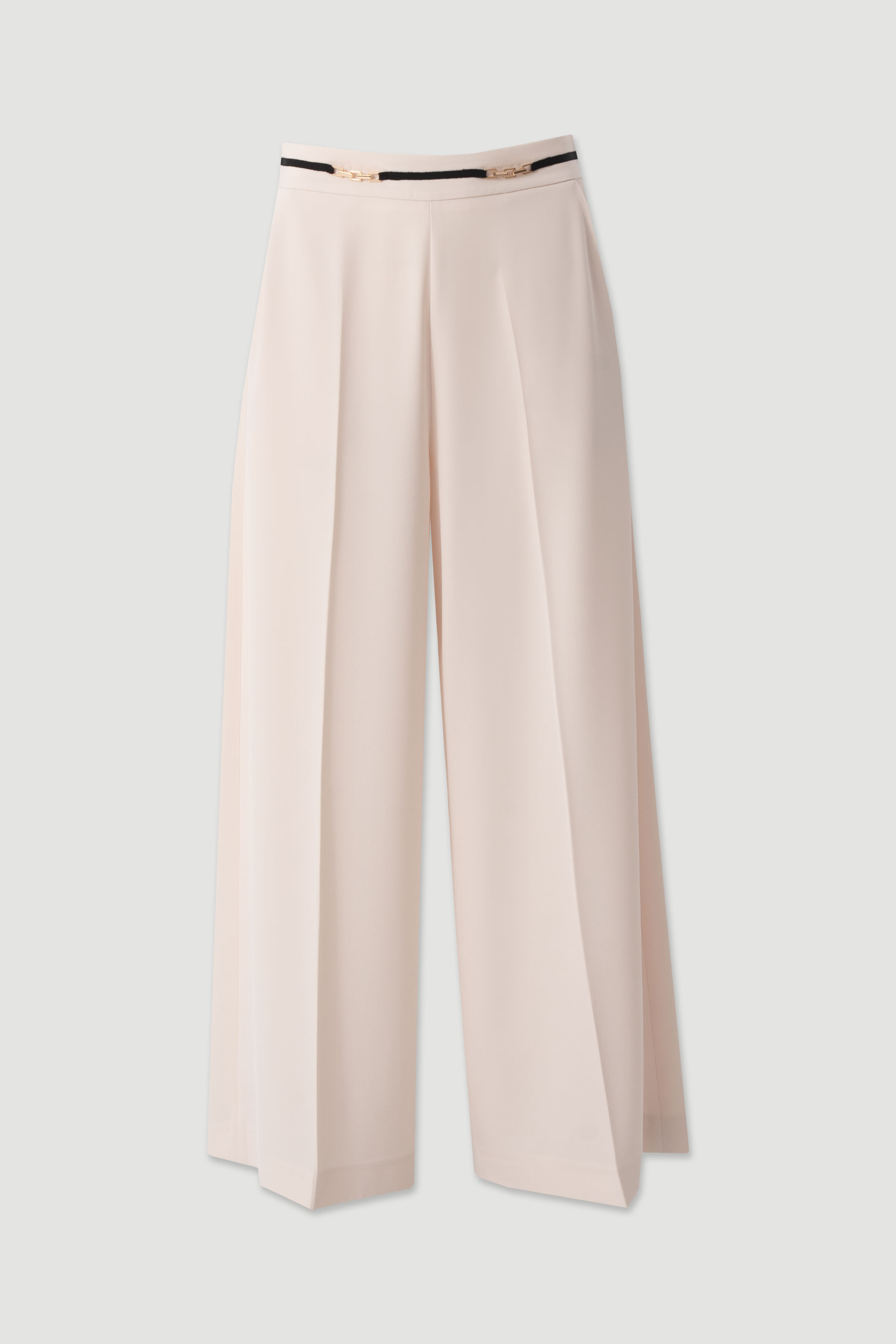 Fluid culotte trousers with metallic detail