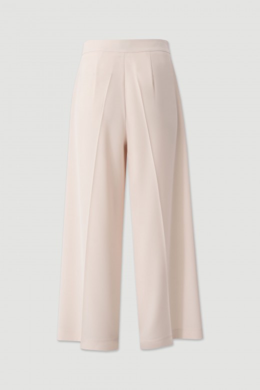 Fluid culotte trousers with metallic detail Fluid culotte trousers with metallic detail