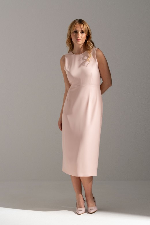 Midi dress with open back detail