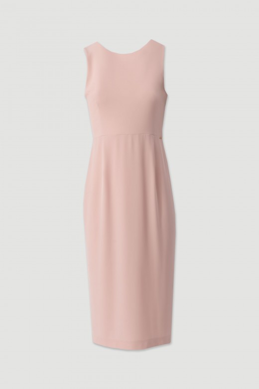 Midi dress with open back detail Midi dress with open back detail