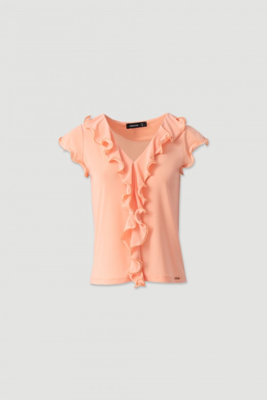 Ruffled v-neck top Ruffled v-neck top