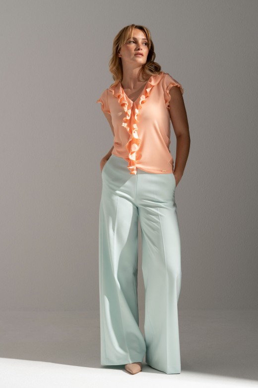 Ruffled v-neck top Ruffled v-neck top