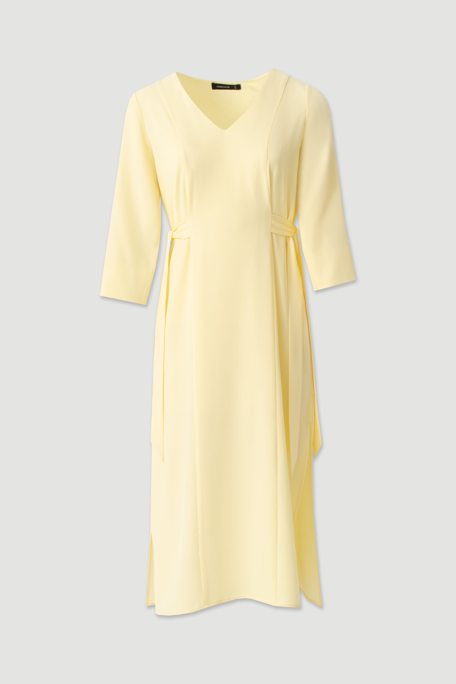 Flowing midi dress with side ties