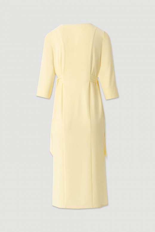 Flowing midi dress with side ties Flowing midi dress with side ties