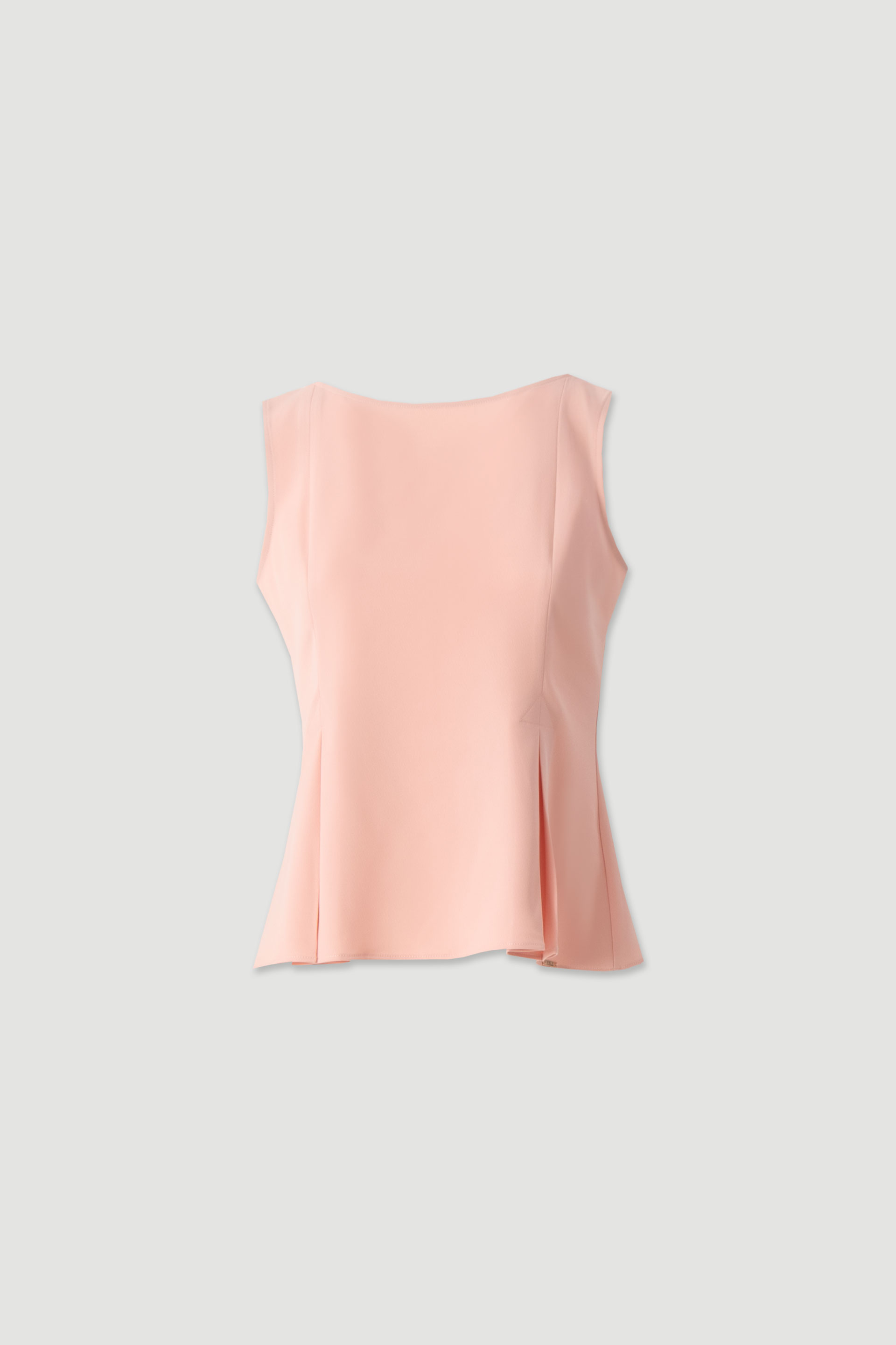 Sleeveless flowing top with side slits