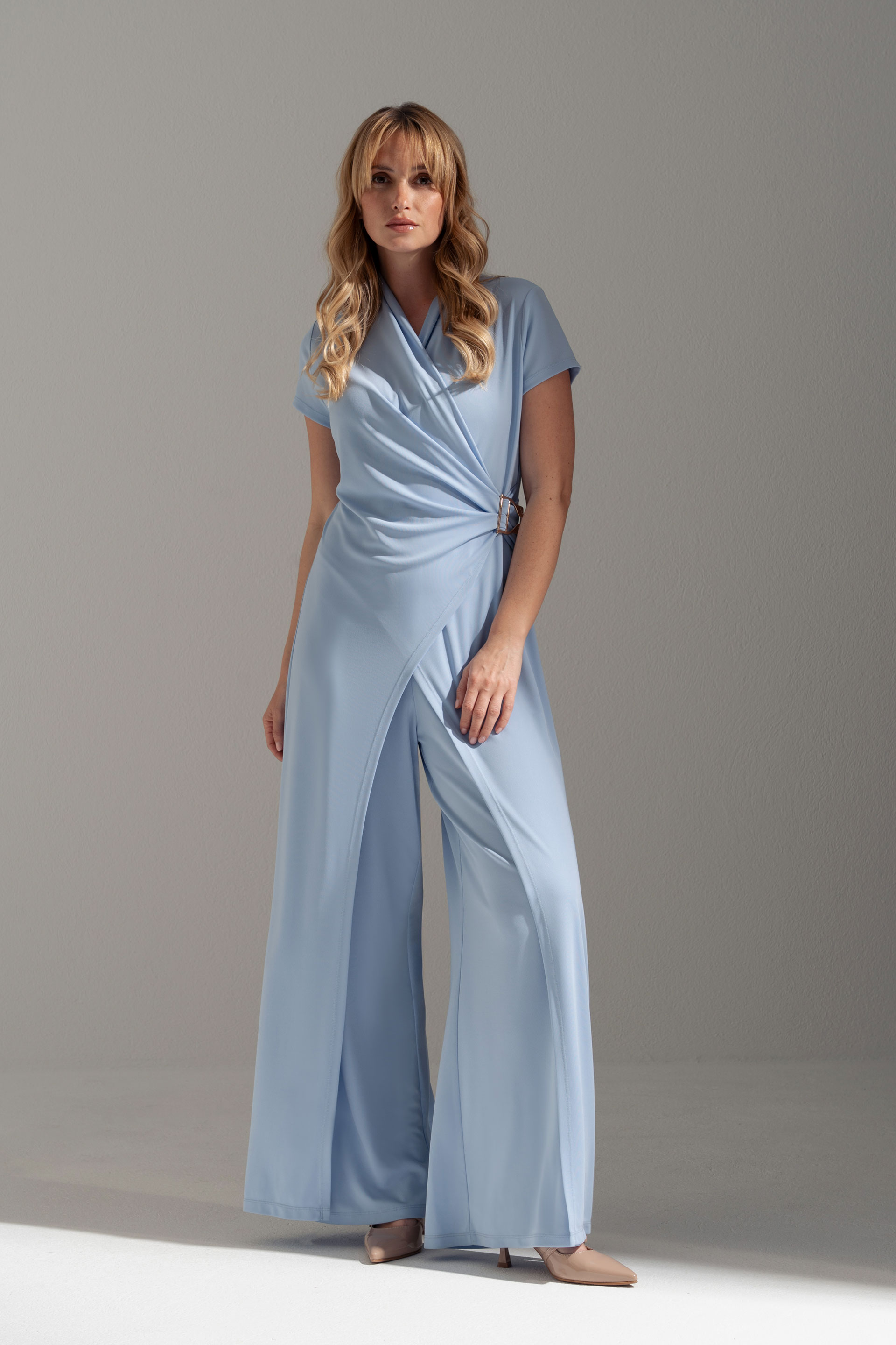 Flowy wrap-effect jumpsuit