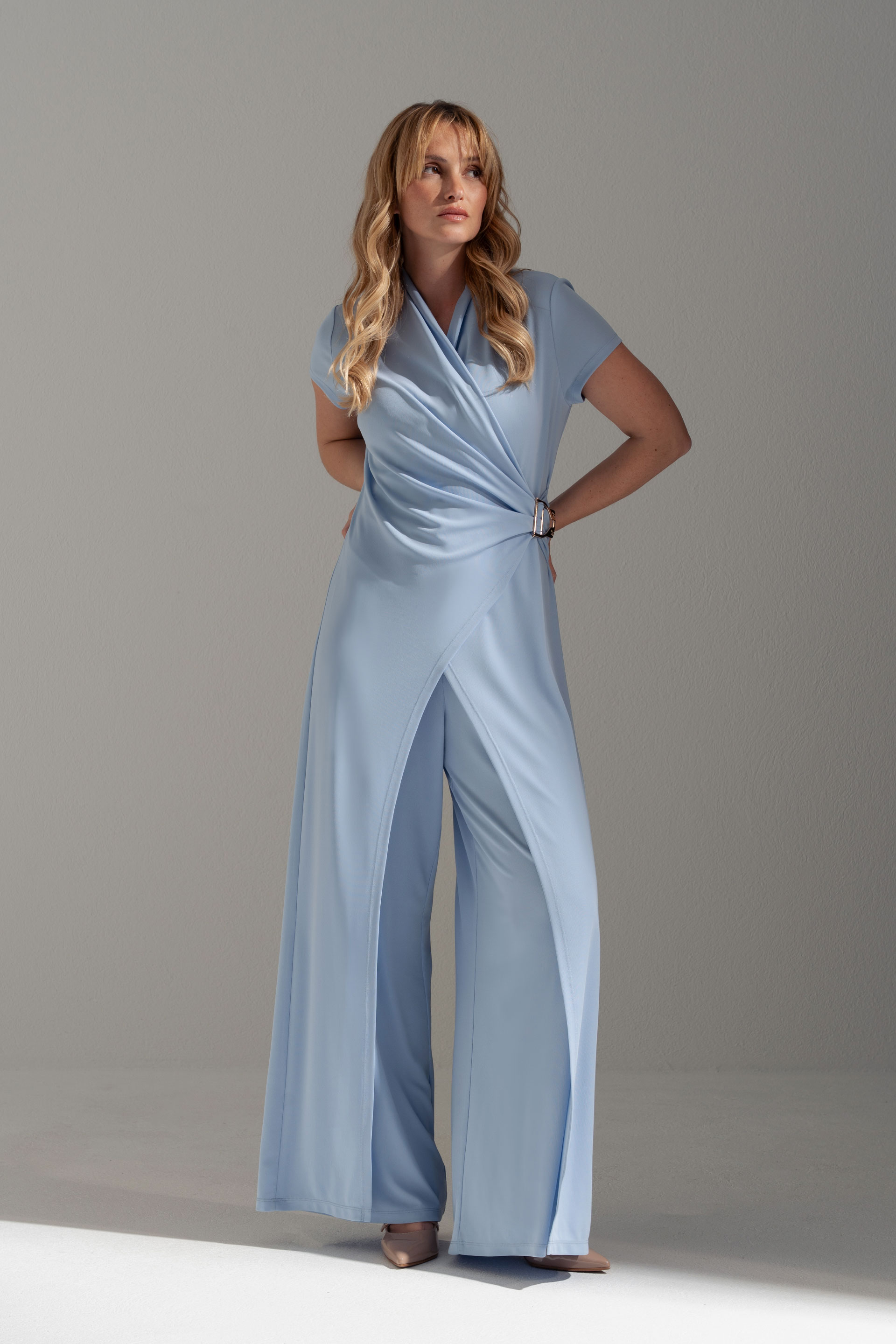 Flowy wrap-effect jumpsuit