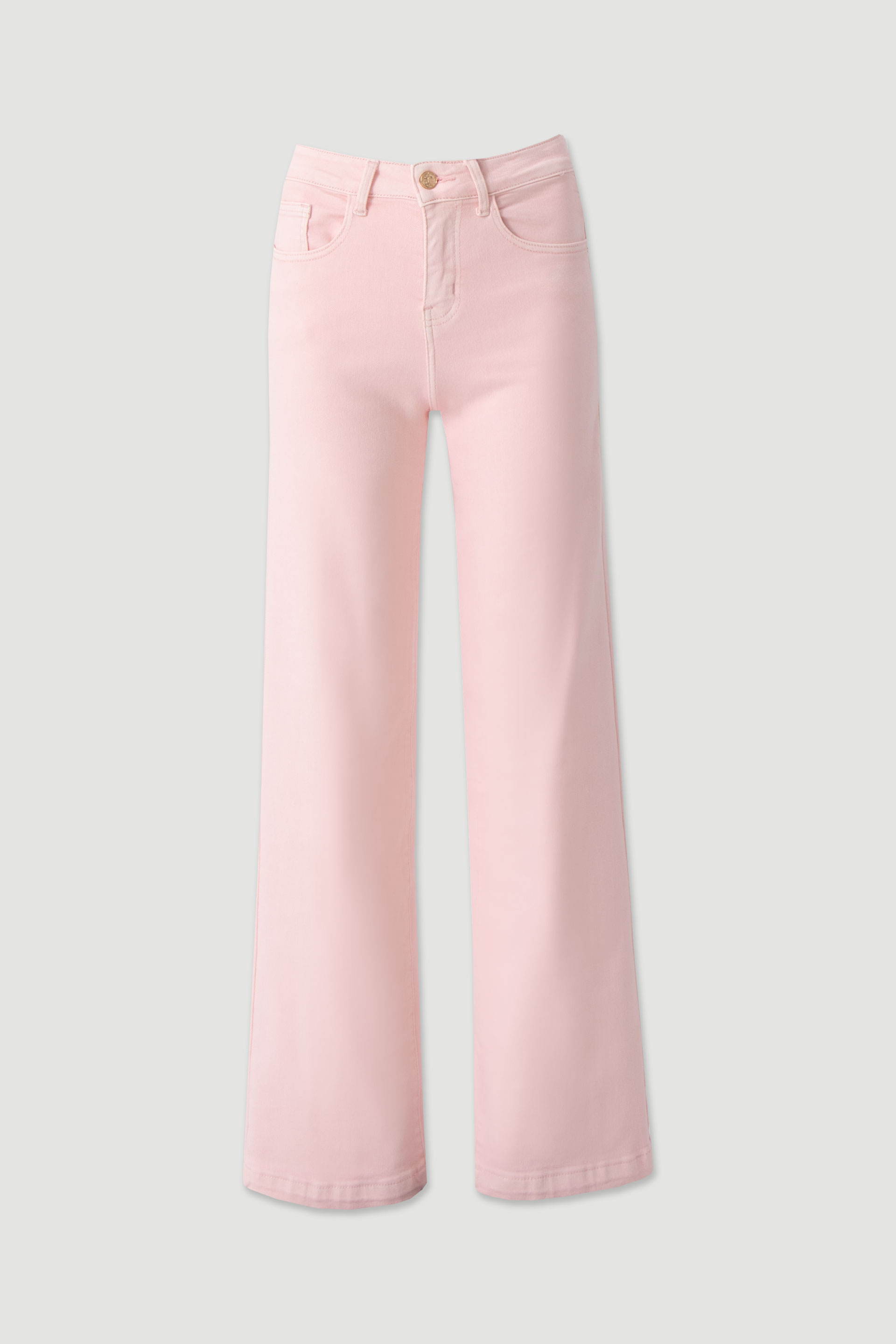 Straight-fit twill trousers