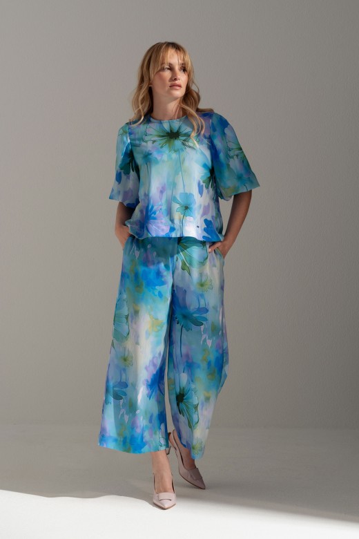 Printed culotte trousers