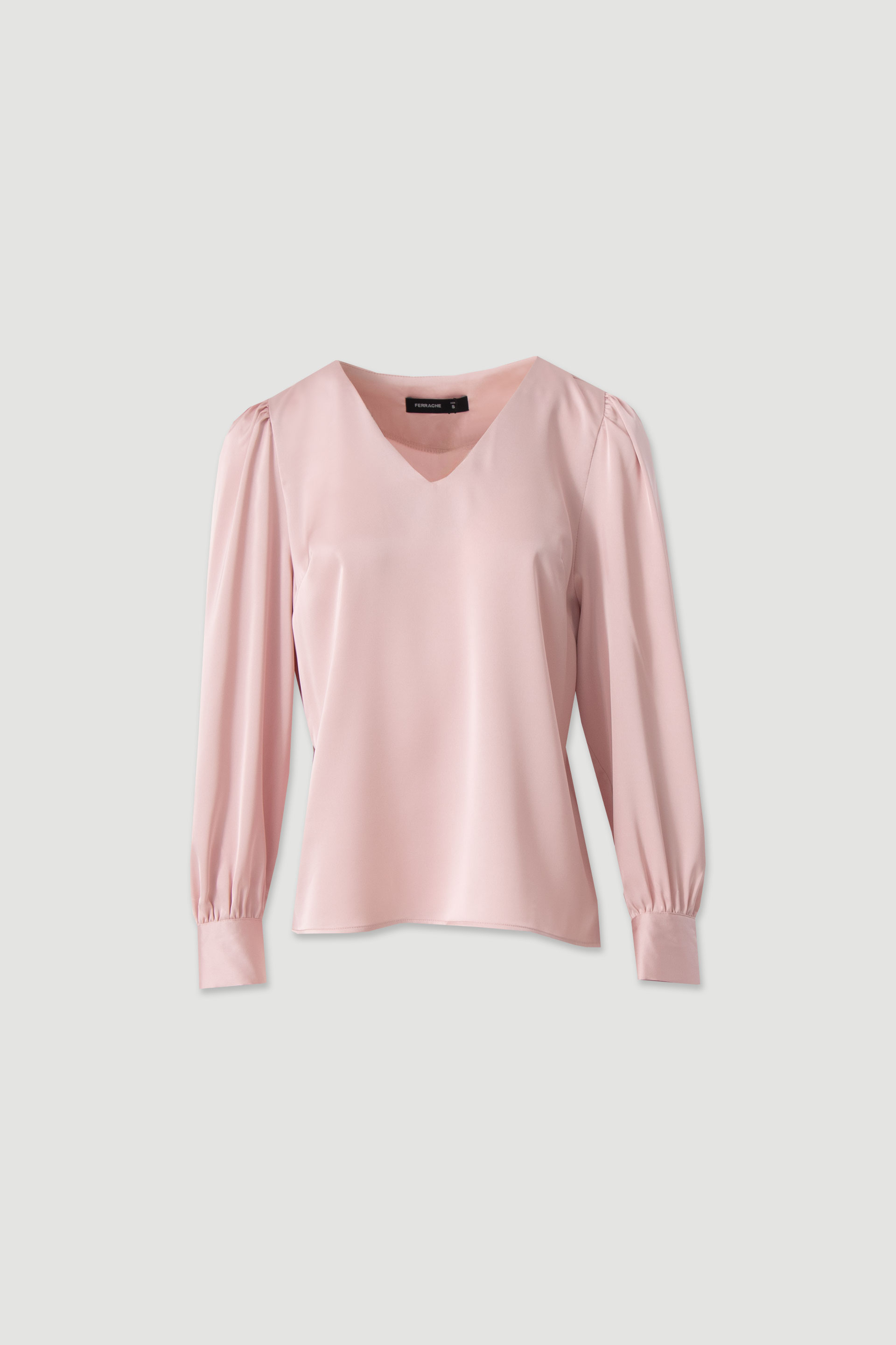 Satin tunic with v-neckline