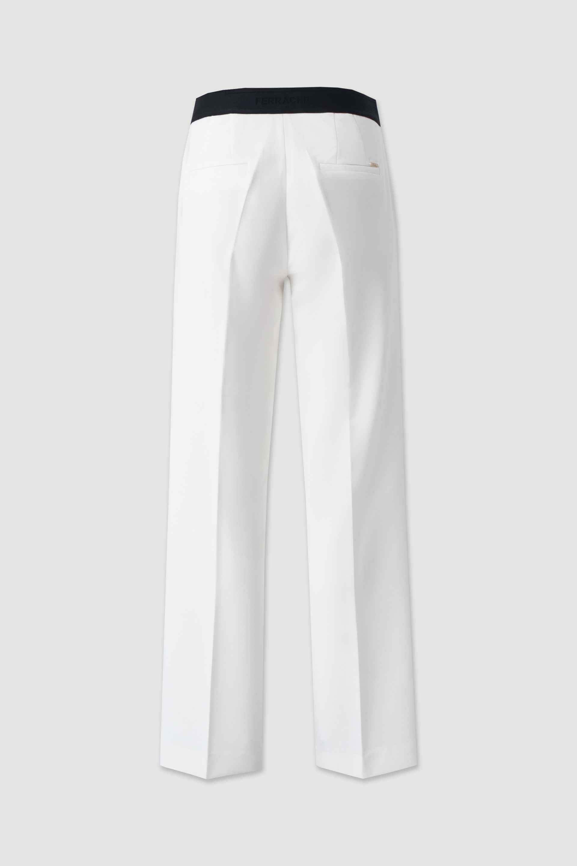 Calça straight com cinto elástico personalizado
