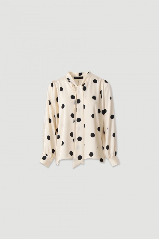 Polka dot tunic with bow Polka dot tunic with bow