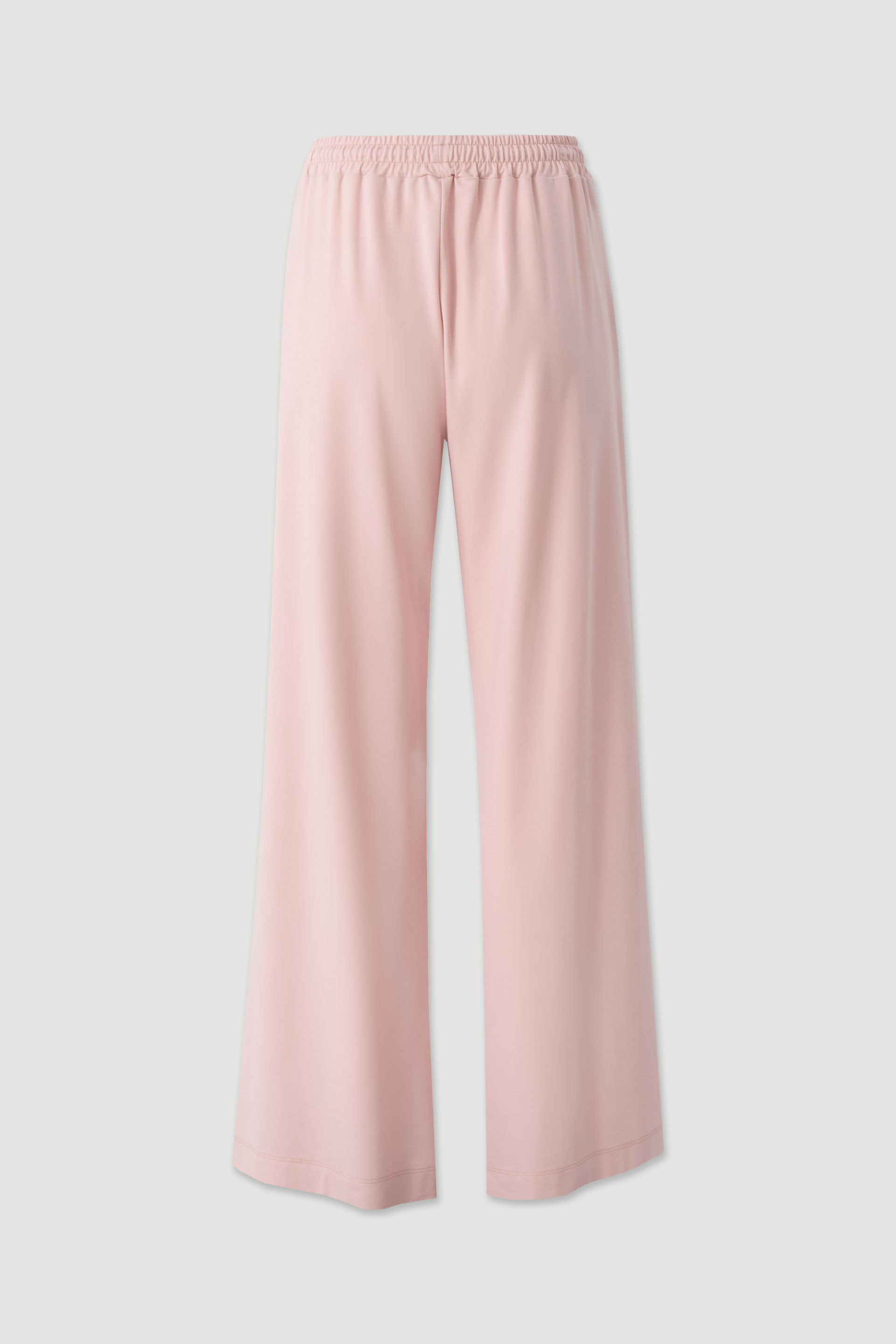Wide-leg knit trousers with elastic waistband
