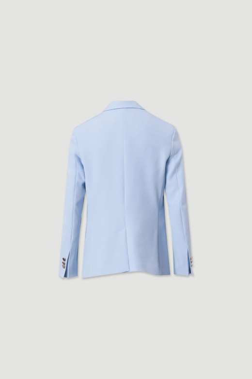 Classic blazer with customised metallic button Classic blazer with customised metallic button