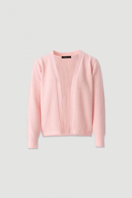 Short open cotton knit cardigan Short open cotton knit cardigan
