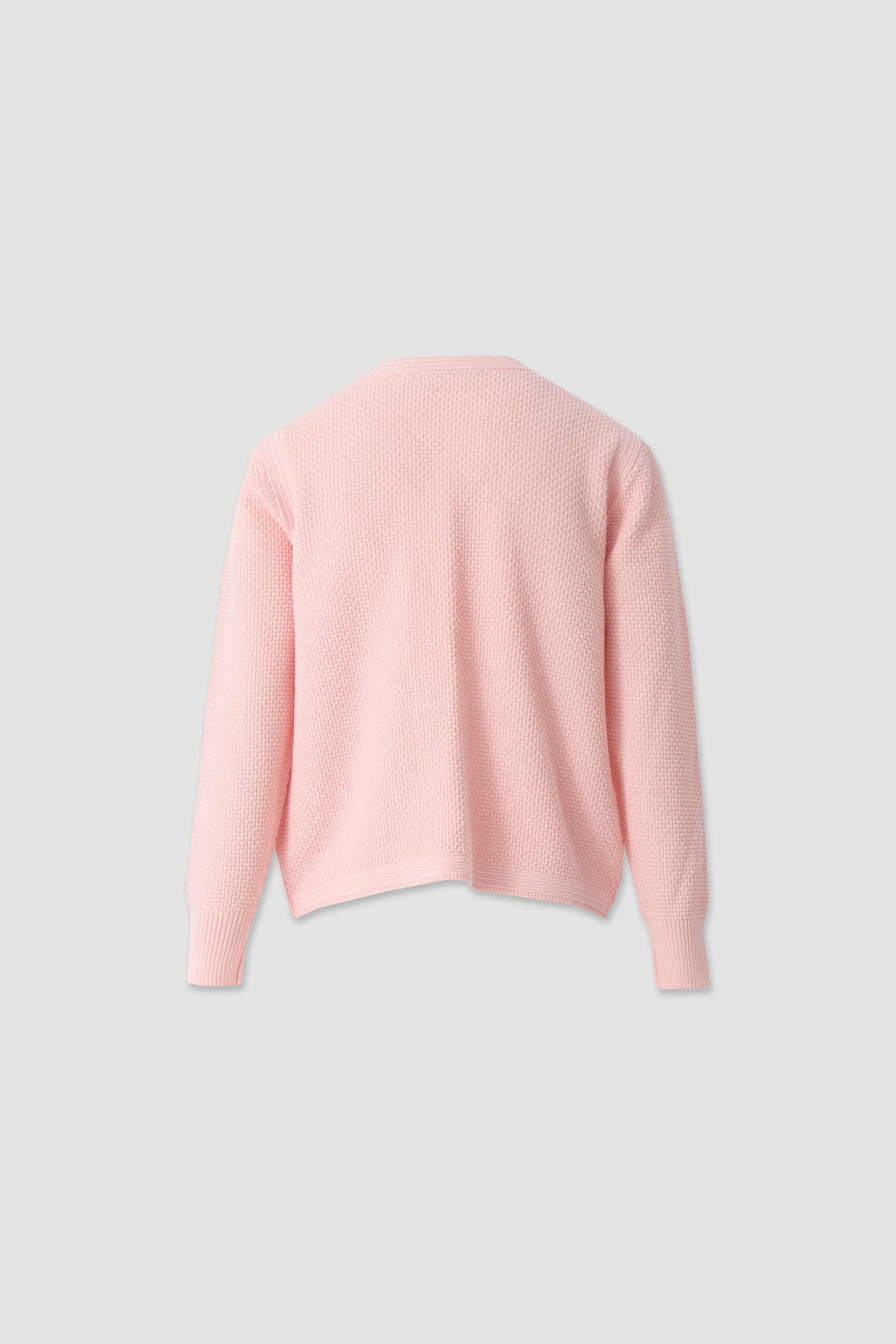 Short open cotton knit cardigan