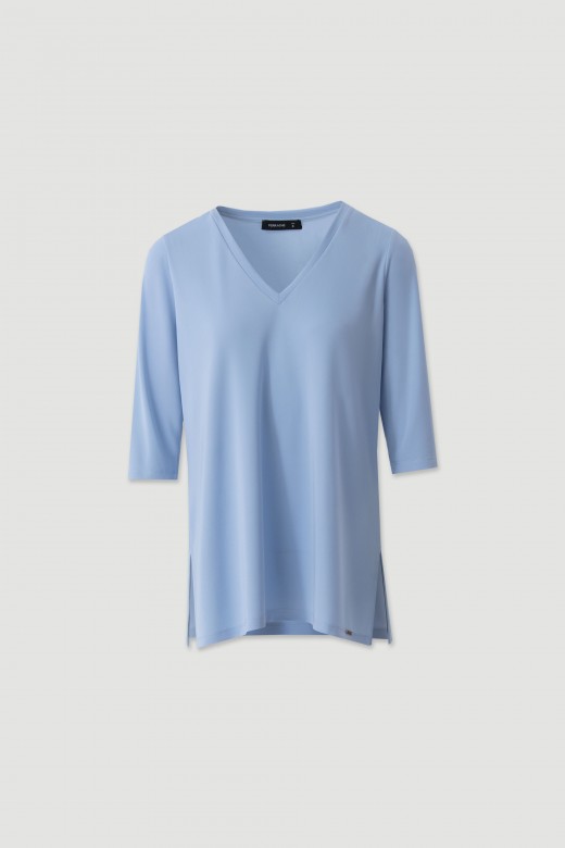 Knit tunic with v-neck Knit tunic with v-neck