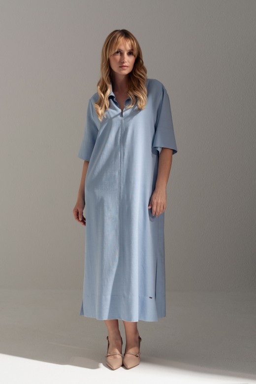 Flowy midi dress with collar Flowy midi dress with collar