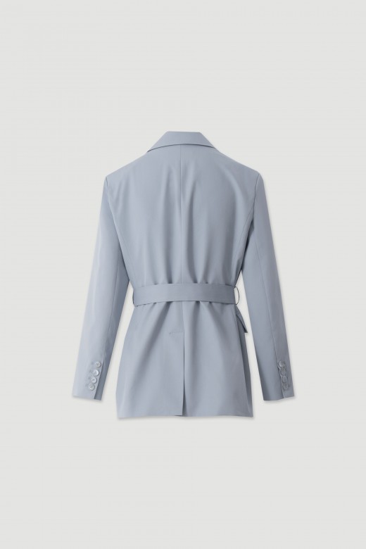 Cotton wrap blazer with belt Cotton wrap blazer with belt
