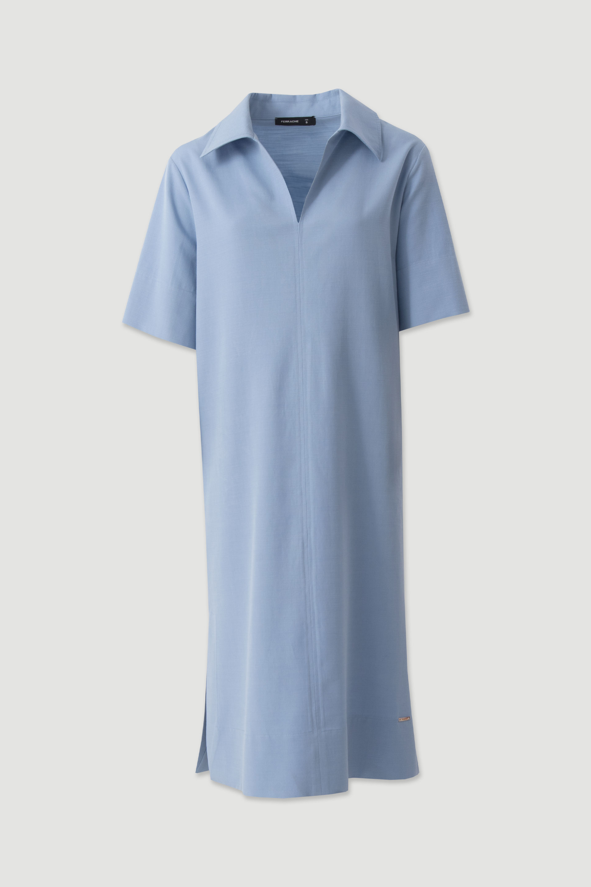 Flowy midi dress with collar