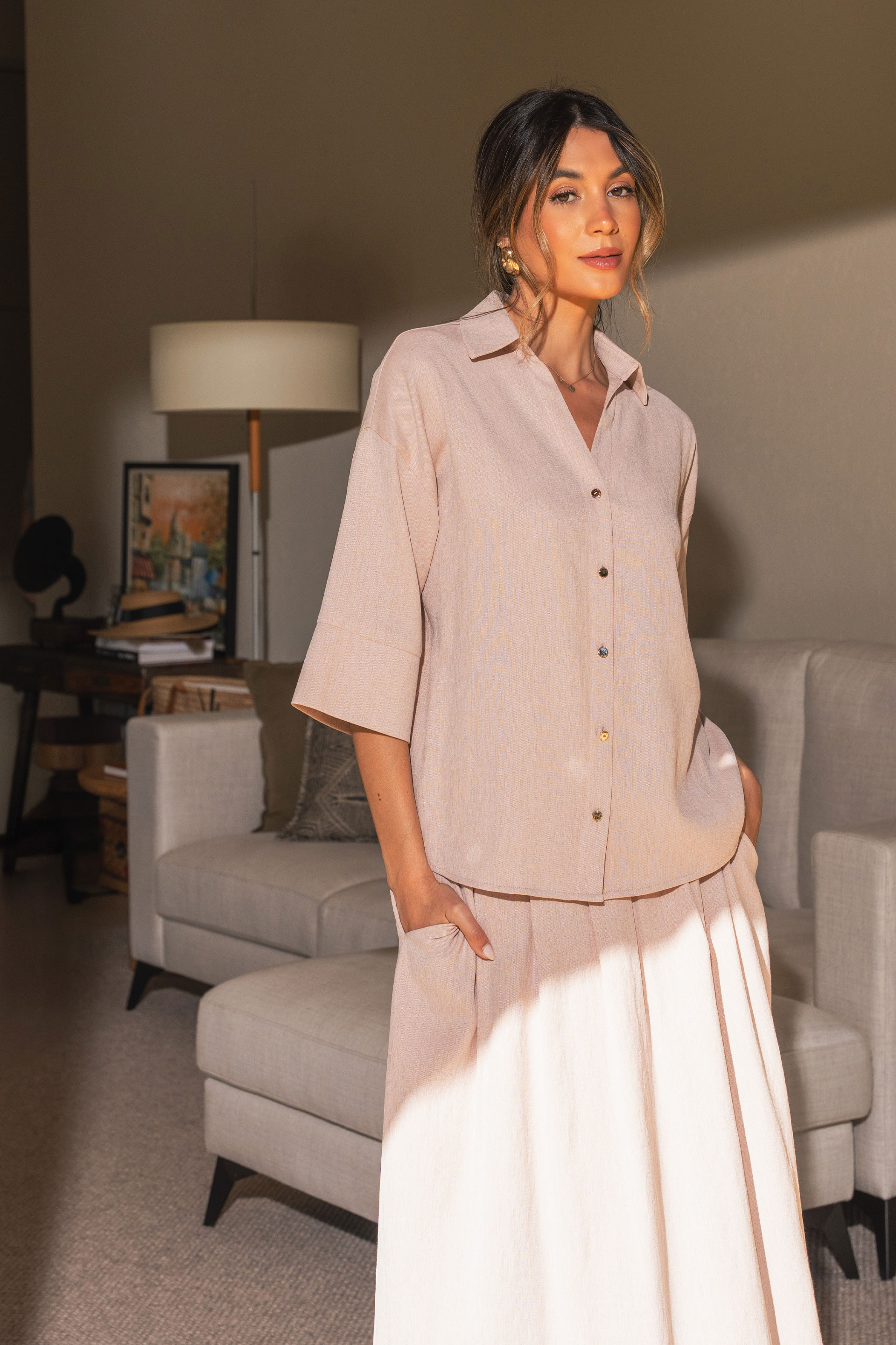 Relaxed-fit linen shirt