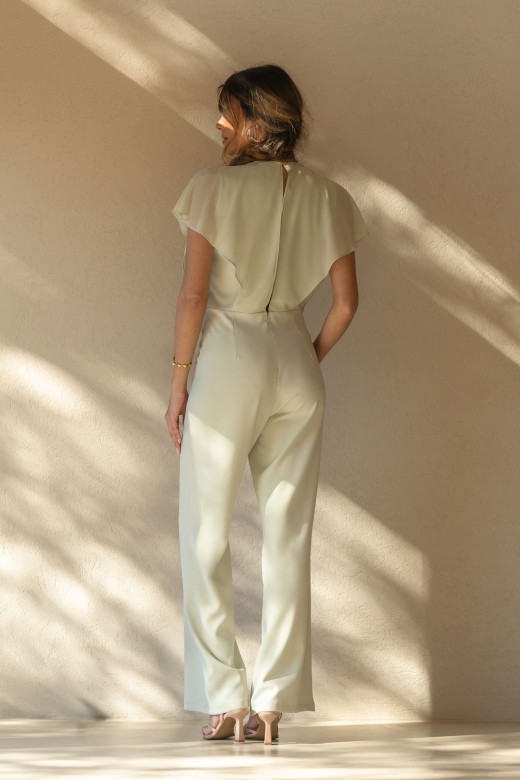 Flowy jumpsuit with wrap neckline Flowy jumpsuit with wrap neckline