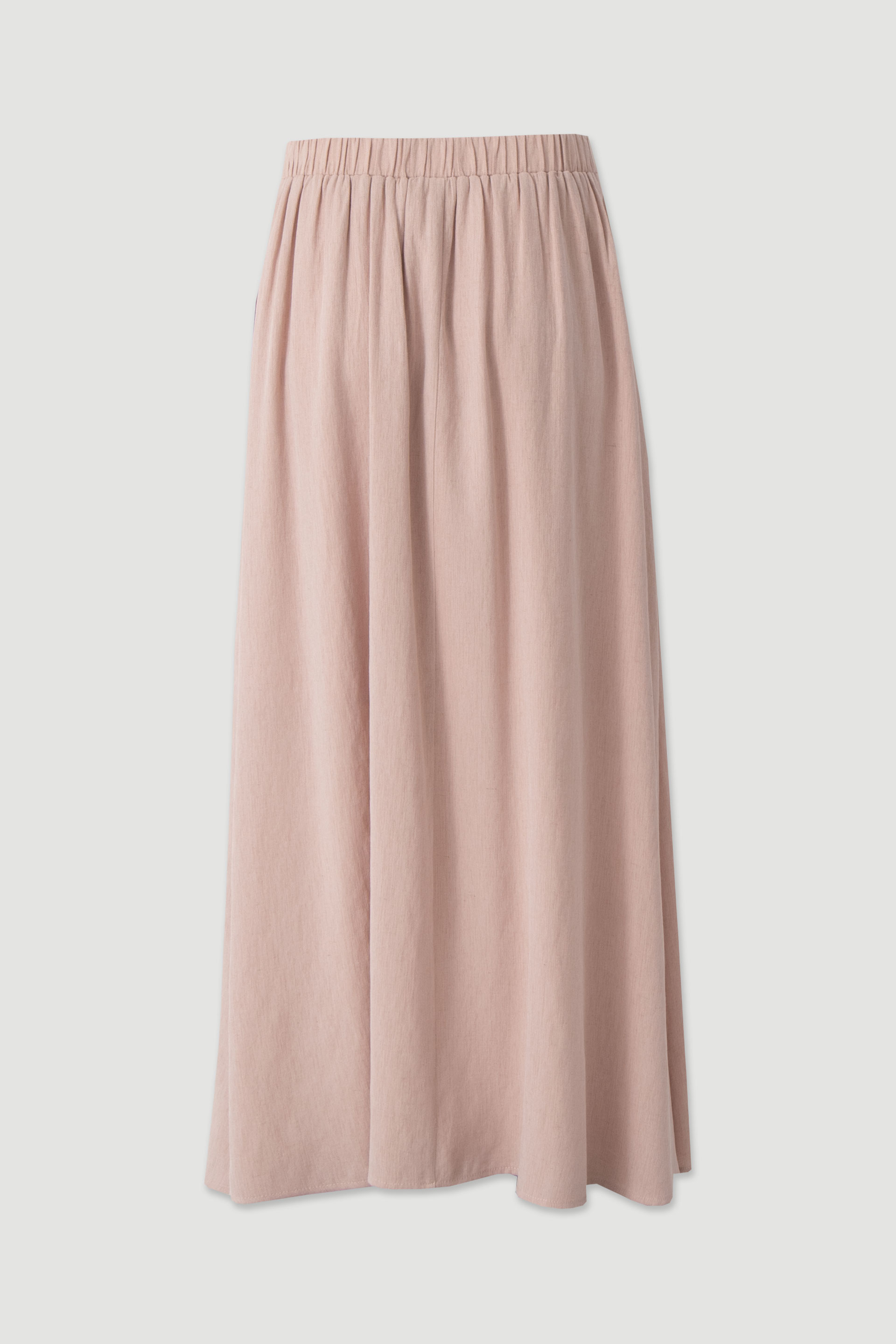 Linen midi skirt with pleats