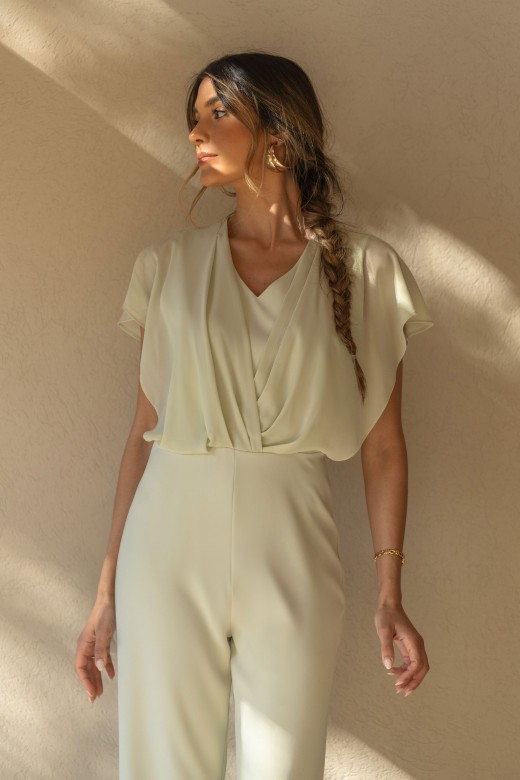 Flowy jumpsuit with wrap neckline Flowy jumpsuit with wrap neckline