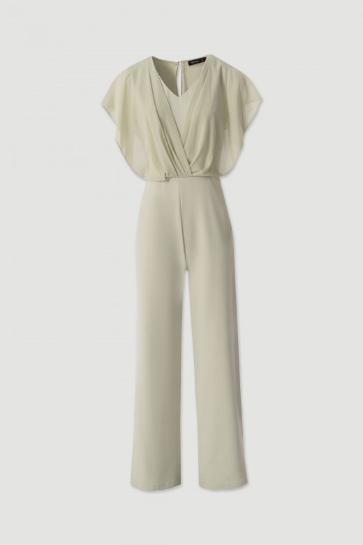Flowy jumpsuit with wrap neckline Flowy jumpsuit with wrap neckline