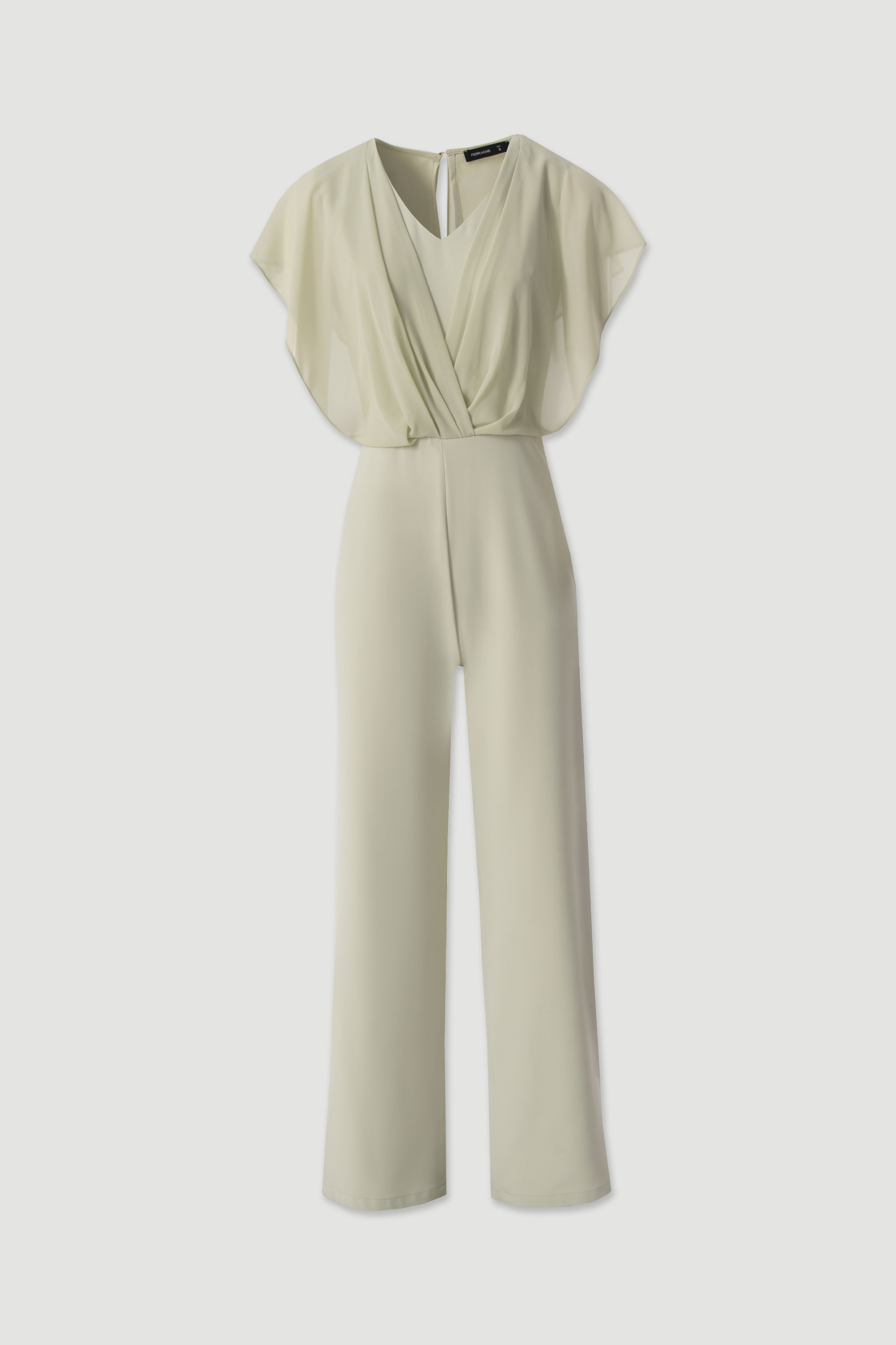 Flowy jumpsuit with wrap neckline