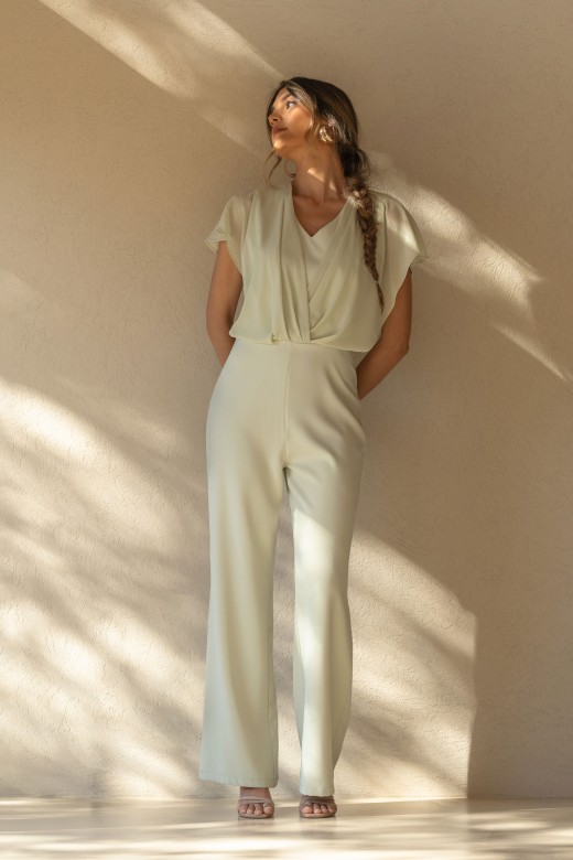Flowy jumpsuit with wrap neckline Flowy jumpsuit with wrap neckline