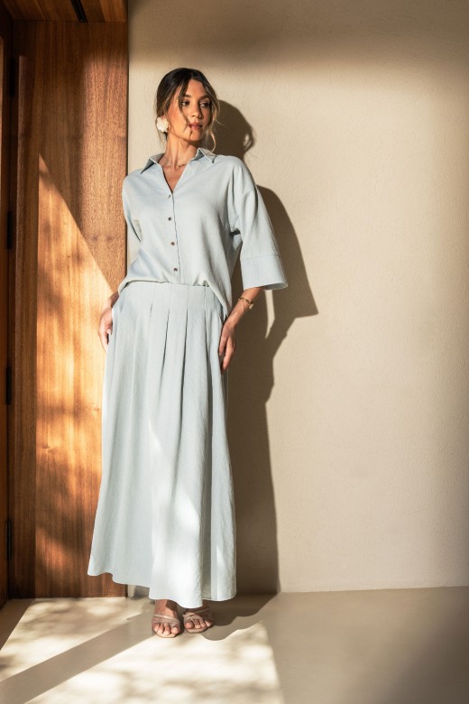 Linen midi skirt with pleats Linen midi skirt with pleats
