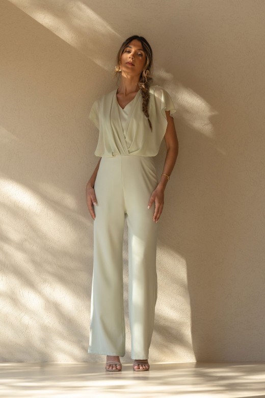 Flowy jumpsuit with wrap neckline Flowy jumpsuit with wrap neckline