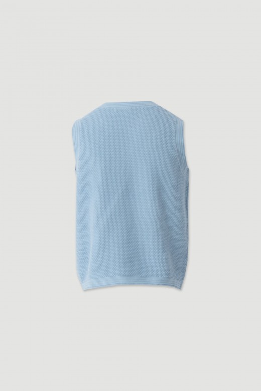 Perforated knit top 100% cotton Perforated knit top 100% cotton